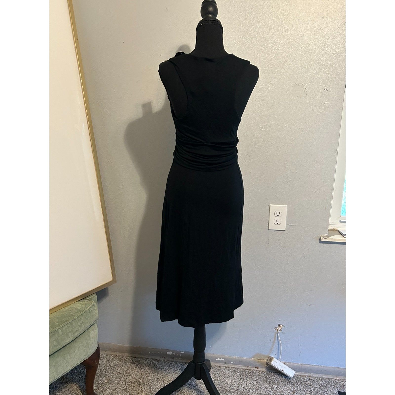 Miss Sixty Black Knot Front Maxi Dress Made In Italy Size 7 Nwt Y2k — image 4 of 8